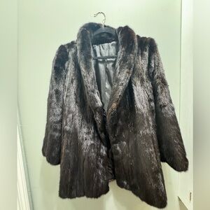 Elegant Brown Fur Coat